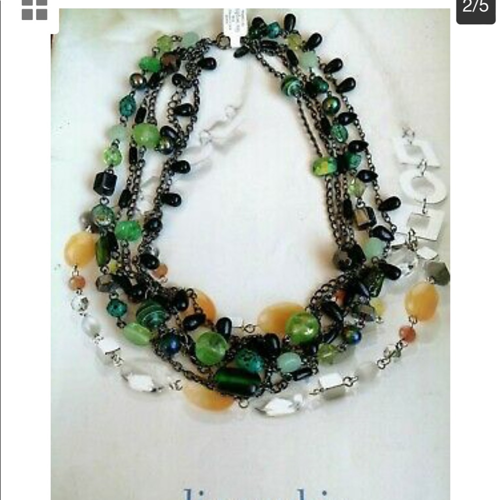 3/$10 Lia Sophia Colorful bead Necklace